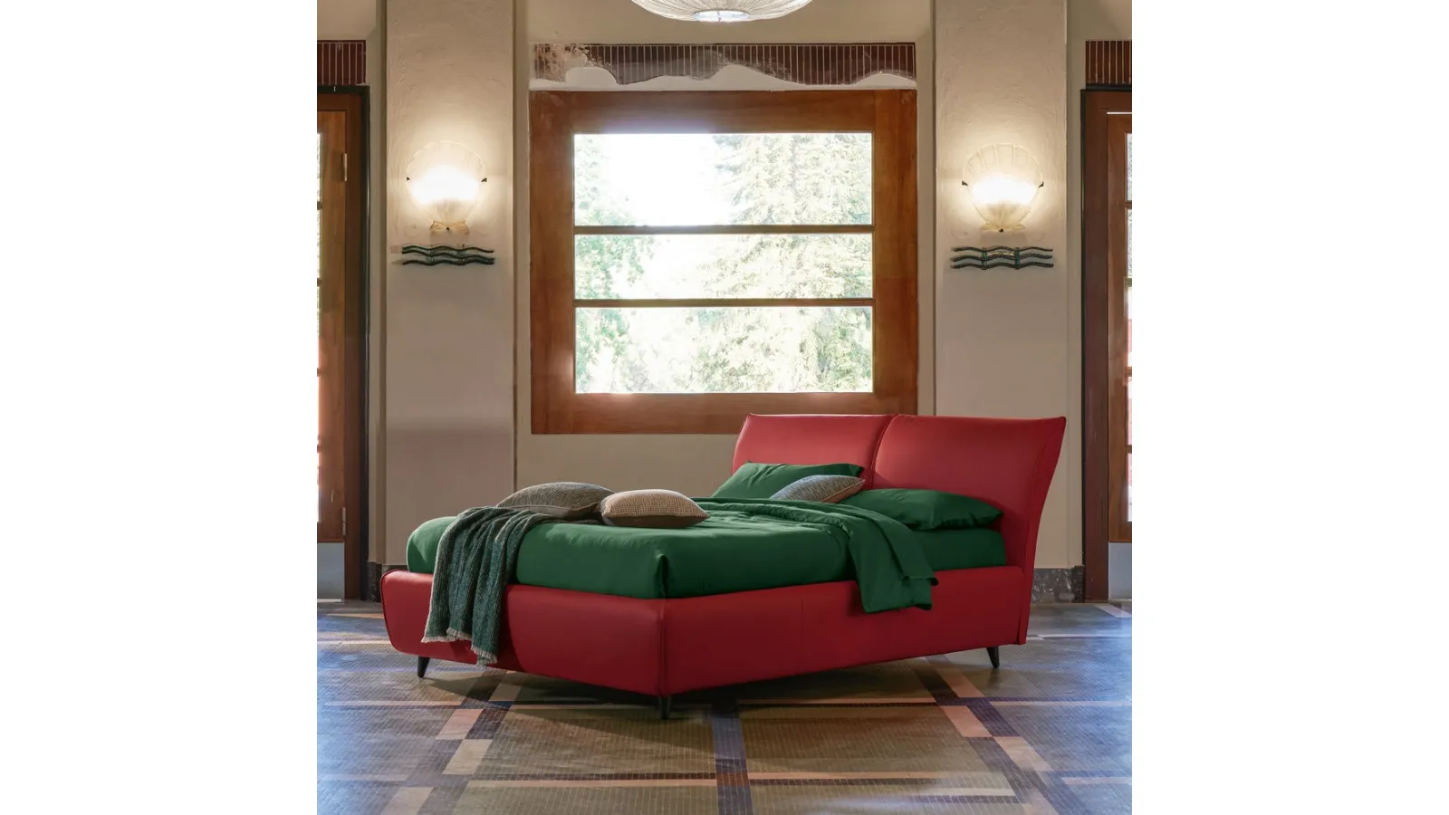 Letto Edward in pelle di Dorelan Letti